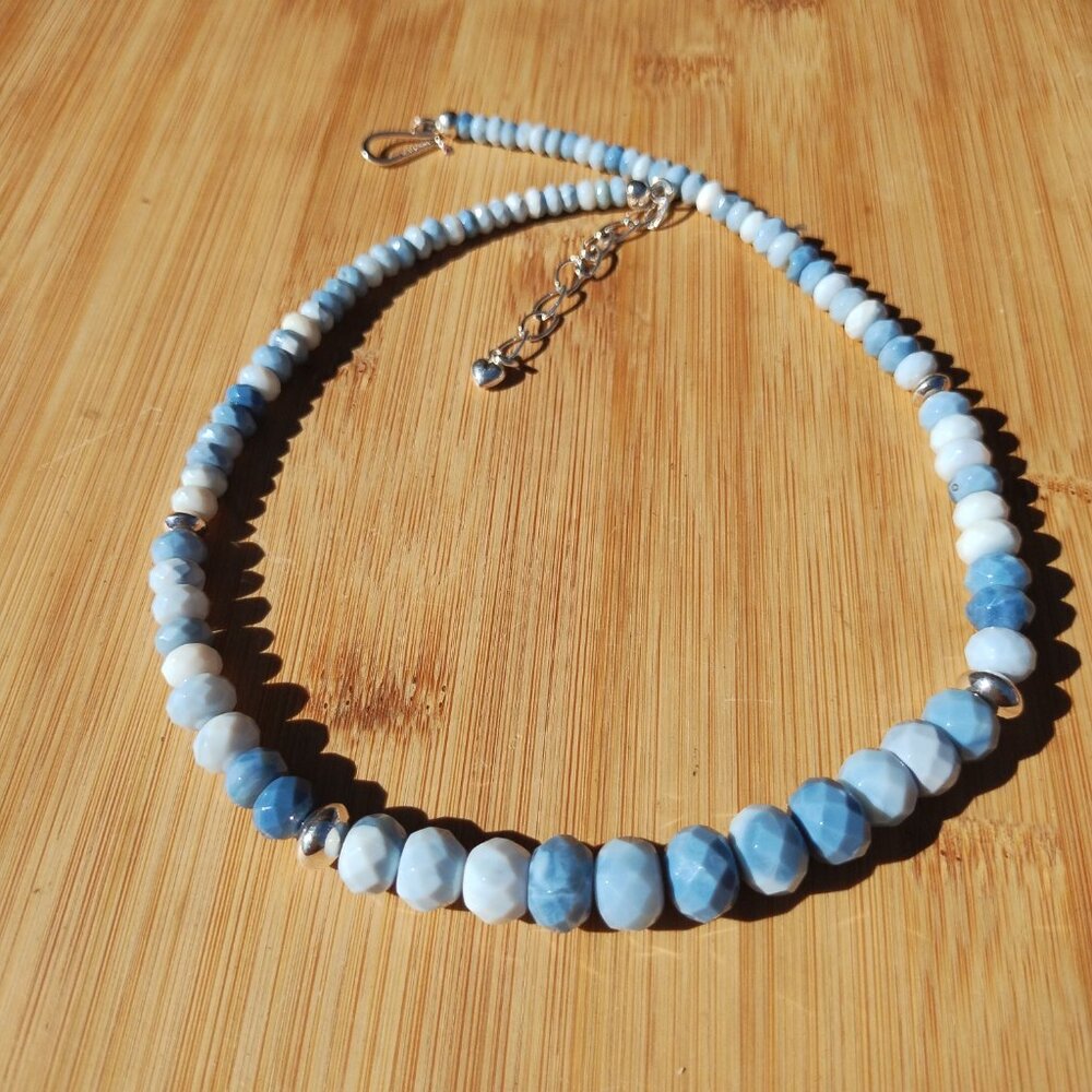 Jay King DTR Mine Finds Dream Blue Opal and 925 Sterling Silver Necklace - Picture 3 of 5